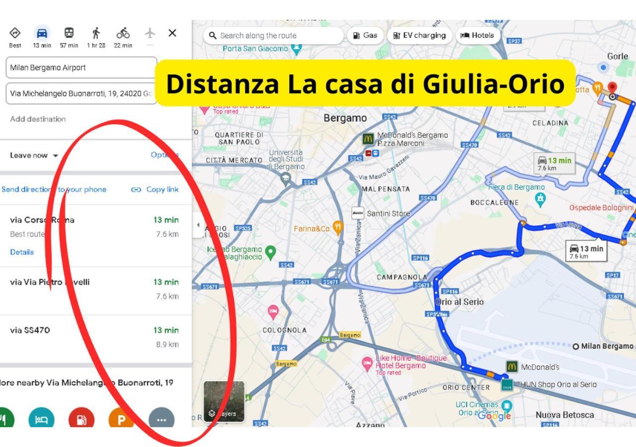 Gorle Monolocale-7 Minuti Da Bergamo, 10 Minuti Milan Bergamo Airport 아파트 외부 사진